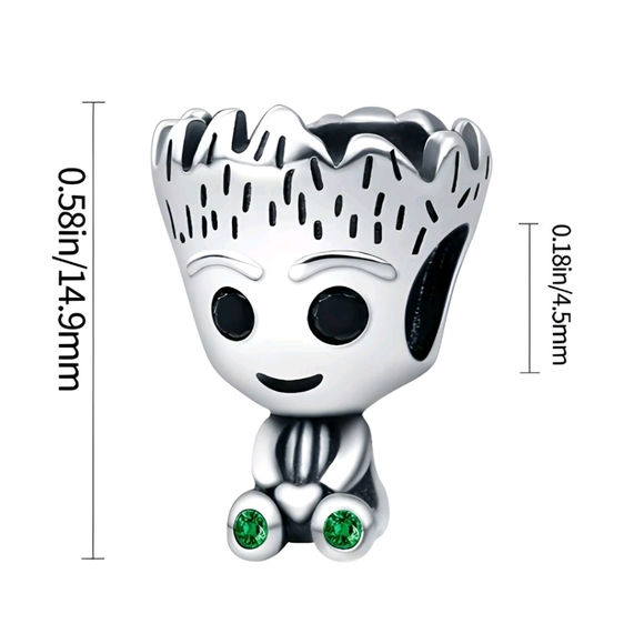 NEW! 925 Sterling Silver Charm Bead for Bracelet, Tree Stud - Picture 2 of 5